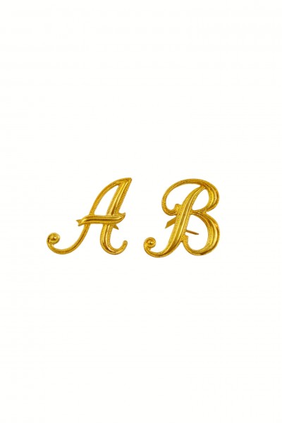 Golden Letter Pin